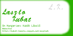 laszlo kubat business card